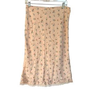 Topshop Dainty Floral Cottage Slip Skirt Feminine Bambicore Coquette Size 8
